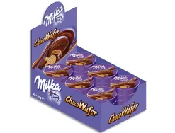 Biscuits chocolat milka choco wafer 30 g boîte présentoir 30