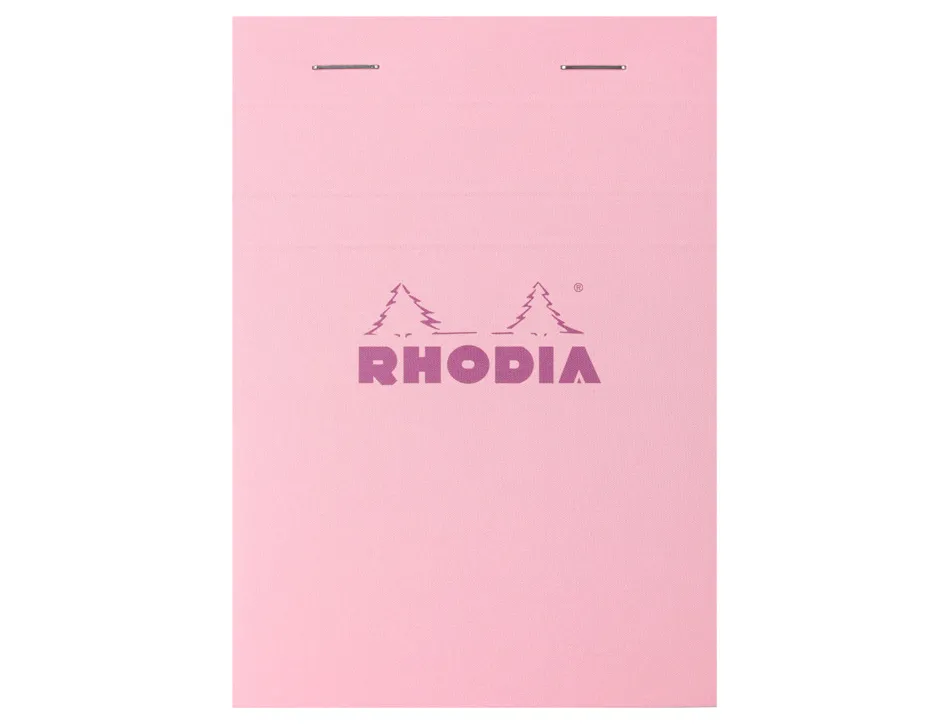 Bloc agrafe rhodia couleurs n 13 a6 10,5x14,8cm 5x5 80 feuillets microperfores couvertures assorties