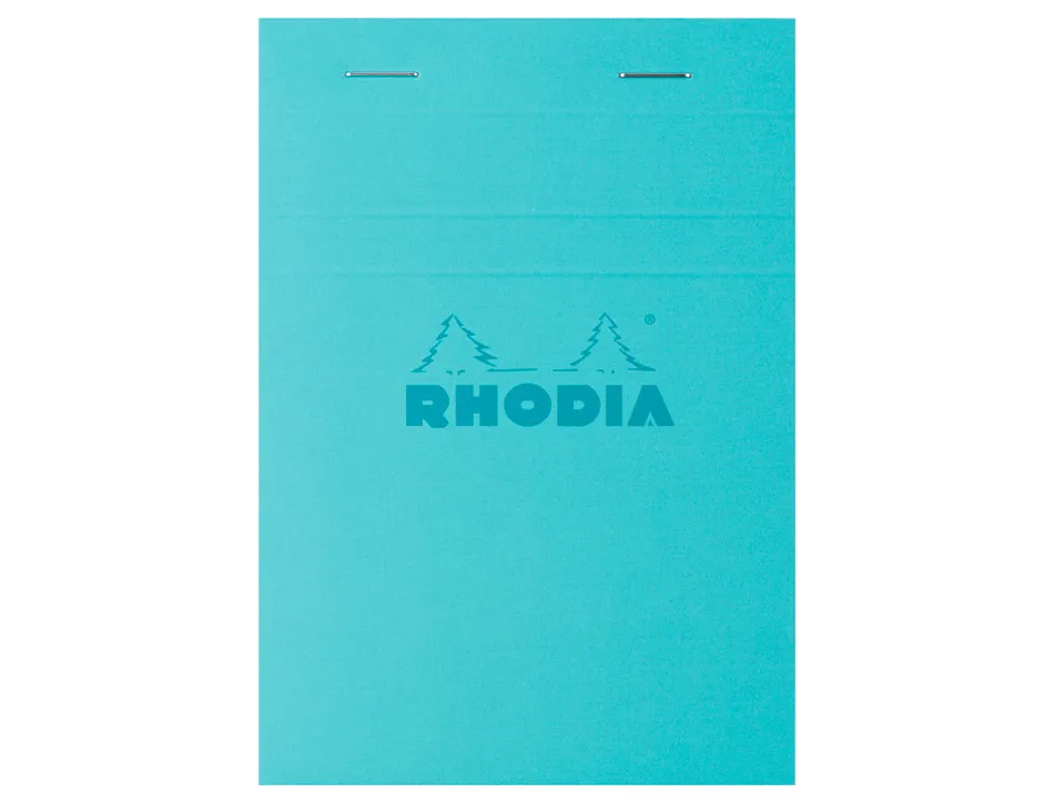 Bloc agrafe rhodia couleurs n 13 a6 10,5x14,8cm 5x5 80 feuillets microperfores couvertures assorties