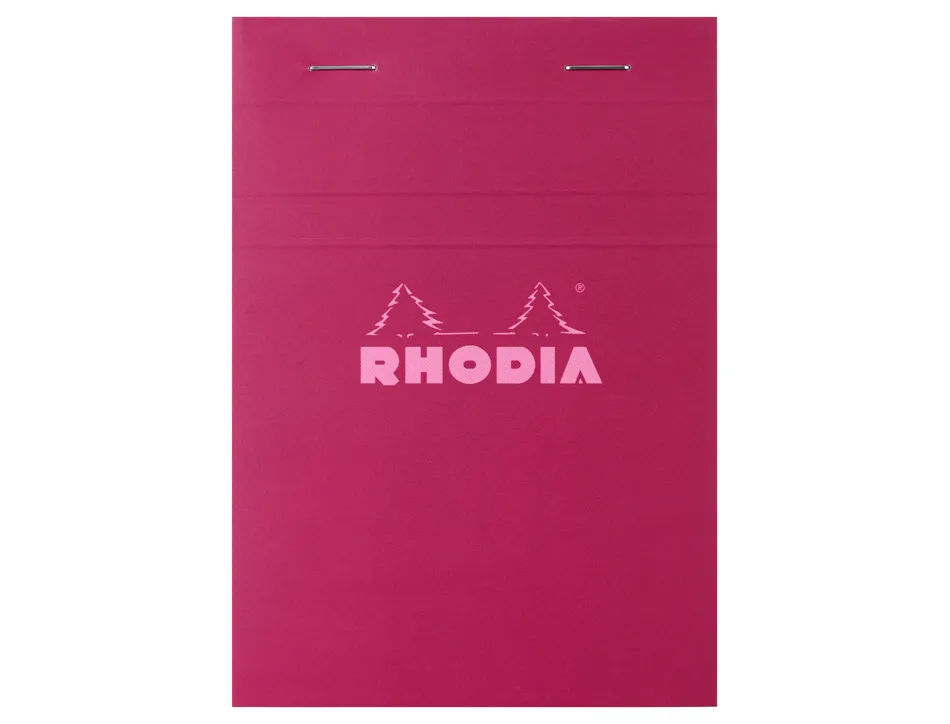 Bloc agrafe rhodia couleurs n 13 a6 10,5x14,8cm 5x5 80 feuillets microperfores couvertures assorties