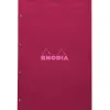 Bloc agrafe rhodia couleurs n 20 a4+ 21x31,8cm 5x5 80 feuillets microperfores et perfores 4 trous couvertures