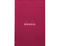 Bloc agrafe rhodia couleurs n 20 a4+ 21x31,8cm 5x5 80 feuillets microperfores et perfores 4 trous couvertures
