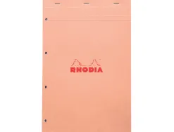 Bloc agrafe rhodia couleurs n 20 a4+ 21x31,8cm 5x5 80 feuillets microperfores et perfores 4 trous couvertures
