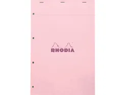 Bloc agrafe rhodia couleurs n 20 a4+ 21x31,8cm 5x5 80 feuillets microperfores et perfores 4 trous couvertures