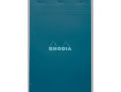 Bloc agrafe rhodia couleurs n 20 a4+ 21x31,8cm 5x5 80 feuillets microperfores et perfores 4 trous couvertures