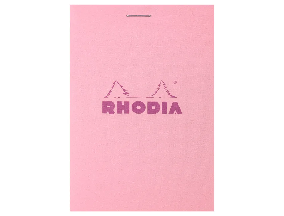 Bloc agrafe rhodia couleurs n 11 a7 7,4x10,5cm 5x5 80 feuillets microperfores couvertures assorties