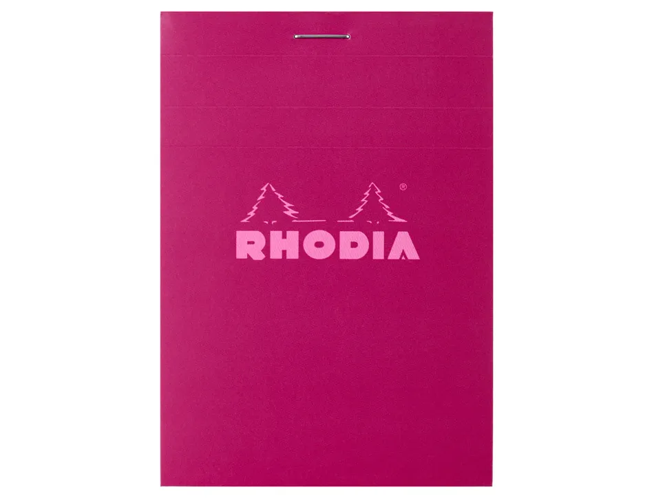 Bloc agrafe rhodia couleurs n 11 a7 7,4x10,5cm 5x5 80 feuillets microperfores couvertures assorties