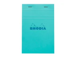 Bloc agrafe rhodia couleurs n 14 11x17cm 5x5 80 feuillets microperfores couvertures assorties