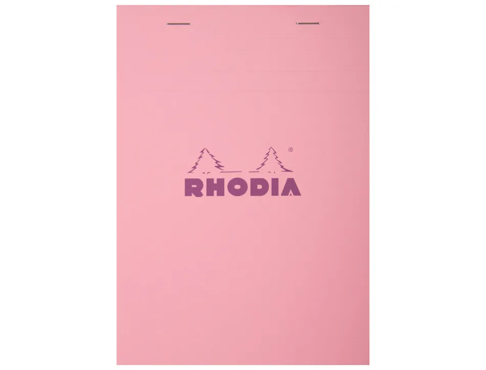 Bloc agrafe rhodia couleurs n 12 8,5x12cm 5x5 80 feuillets microperfores couvertures assorties