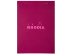 Bloc agrafe rhodia couleurs n 12 8,5x12cm 5x5 80 feuillets microperfores couvertures assorties