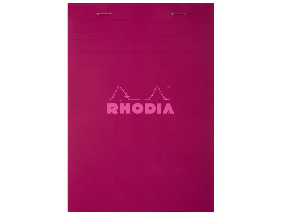 Bloc agrafe rhodia couleurs n 12 8,5x12cm 5x5 80 feuillets microperfores couvertures assorties