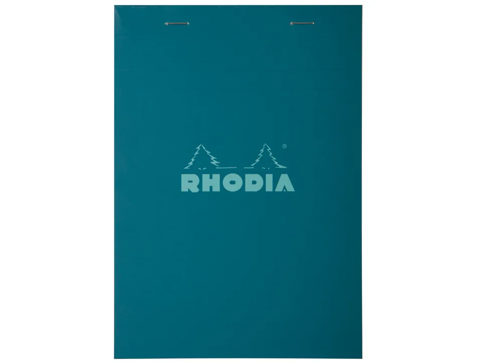 Bloc agrafe rhodia couleurs n 12 8,5x12cm 5x5 80 feuillets microperfores couvertures assorties