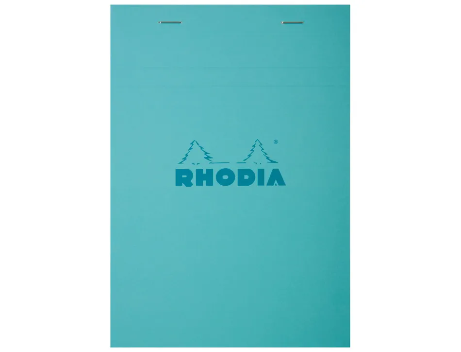 Bloc agrafe rhodia couleurs n 12 8,5x12cm 5x5 80 feuillets microperfores couvertures assorties