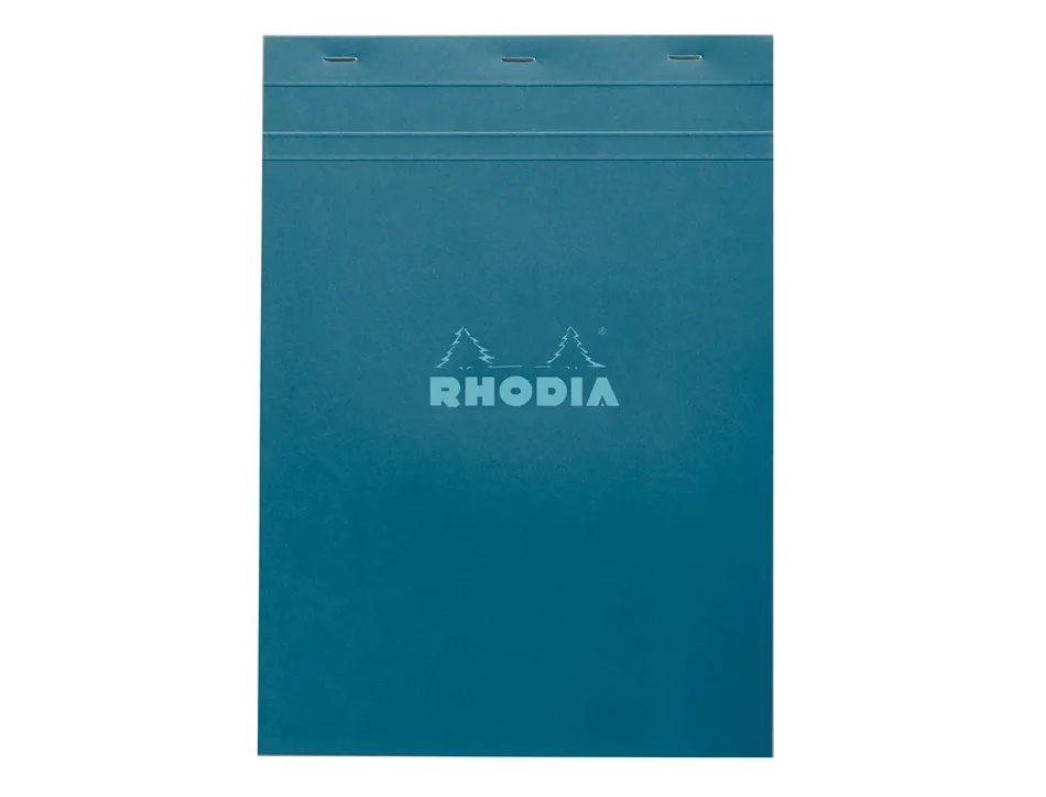 Bloc agrafe rhodia couleurs n 18 a4 21x29,7cm 5x5 80 feuillets microperfores couvertures assorties