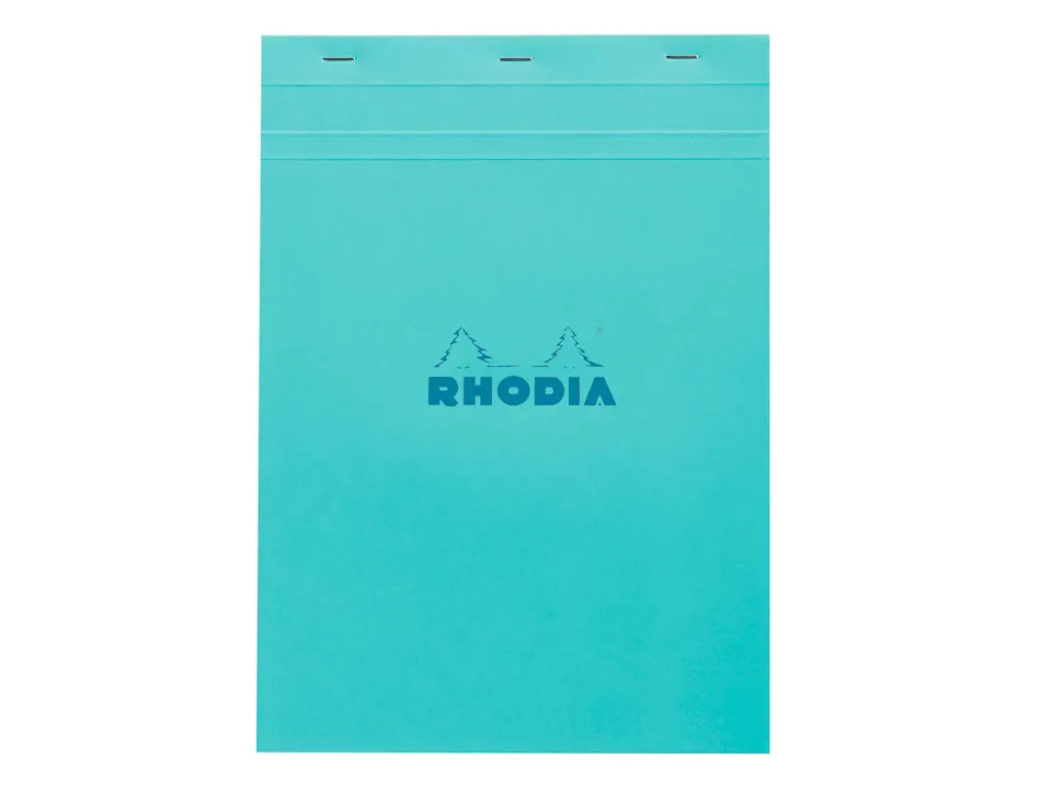 Bloc agrafe rhodia couleurs n 18 a4 21x29,7cm 5x5 80 feuillets microperfores couvertures assorties