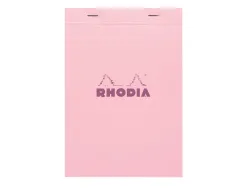 Bloc agrafe rhodia couleurs n 16 a5 14,8x21cm 5x5 80 feuillets microperfores couvertures assorties