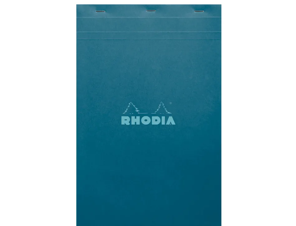Bloc agrafe rhodia couleurs n 19 a4+ 21x31,8cm 5x5 80 feuillets microperfores couvertures assorties