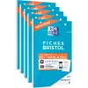 Bloc bristol oxford non perfore a6 30 fiches q5/5 blanc