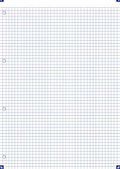 Bloc bristol perfore oxford 2.0 a4 30 fiches 210g quadrille 5mm