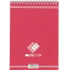 Bloc bureau conquerant sept a5 reliure intégrale 148x210mm 180pages 60g ligné coloris cerise