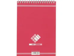 Bloc bureau conquerant sept a5 reliure intégrale 148x210mm 180pages 60g ligné coloris cerise