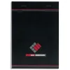 Bloc bureau conquerant sept direction a 5 agrafe couverture carte 230g 14,8x21cm 100 feuilles detachables 70g 5x5mm noir