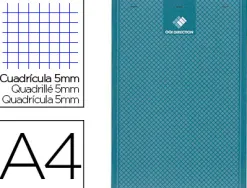 Bloc bureau conquerant sept éco agrafé en tête couverture semi enveloppante rainurée a4 210x297mm 200f 56g 5x5 bleu