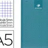 Bloc bureau conquerant sept éco agrafé en tête couverture semi envelopante rainurée a5 148x210mm 100f 56g 5x5 bleu