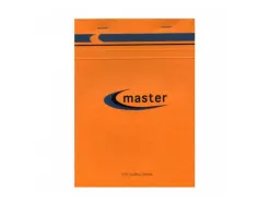 Bloc bureau master a5 148x210mm agrafe en-tete 100f 70gr 5x5 orange