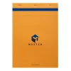 Bloc bureau master a4 210x297mm agrafe en-tete 100f 70gr 5x5 orange