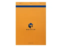 Bloc bureau master a4 210x297mm agrafe en-tete 100f 70gr 5x5 orange