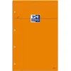 Bloc bureau oxford a4+ agrafé papier optik paper extra-blanc 80g 21x32cm 80f perforées détachables 5x5mm marge