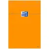 Bloc bureau oxford a4+ papier vélin surfin agrafé en tête couverture enveloppante 210x320mm 80f 80g 5x5mm coloris orange