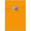 Bloc bureau oxford a4 papier vélin surfin agrafé en tête couverture enveloppante 210x297mm 80f 80g 5x5mm 160pag orange