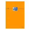 Bloc bureau oxford a6+ papier vélin surfin agrafé en tête couverture enveloppante 110x170mm 80f 80g 5x5mm orange