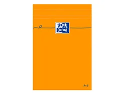 Bloc bureau oxford a6+ papier vélin surfin agrafé en tête couverture enveloppante 110x170mm 80f 80g 5x5mm orange