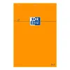 Bloc bureau oxford a7+ papier vélin surfin agrafé en tête couverture enveloppante 85x120mm 80f 80g 5x5mm orange