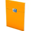 Bloc bureau oxford a5 papier vélin surfin agrafé en tête couverture enveloppante 148x210mm80f 80g 5x5mm 160 pag orange