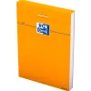 Bloc bureau oxford a7 papier vélin surfin agrafé en tête couverture enveloppante 74x105mm 80f 80g 5x5 coloris orange