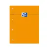 Bloc bureau oxford a4+ 210x320mm papier vélin surfin perforé détachable couverture enveloppante 80f 80g orange