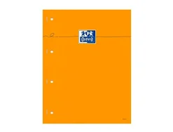 Bloc bureau oxford a4+ 210x320mm papier vélin surfin perforé détachable couverture enveloppante 80f 80g orange