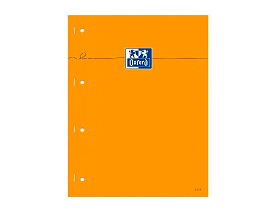 Bloc bureau oxford a4+ 210x320mm papier vélin surfin perforé détachable couverture enveloppante 80f 80g orange