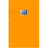 Bloc bureau oxford papier a4+ vélin surfin agrafé en tête couveture enveloppante 210x320mm 80f 80g ligné 6mm orange