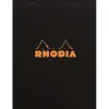 Bloc bureau rhodia a5 papier vélin surfin couverture enduite enveloppante 148x210mm 80f détachables 80g 5x5mm noir