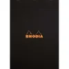 Bloc bureau rhodia a4 papier vélin surfin couverture enduite enveloppante 210x297mm 80f détachables 80g 5x5mm noir