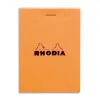 Bloc bureau rhodia a7 papier vélin surfin couverture enduite enveloppante 74x105mm 80f détachables 80g 5x5mm orange