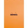 Bloc bureau rhodia a4+ papier vélin surfin couverture enduite enveloppante 210x297mm 80f détachables 80g orange