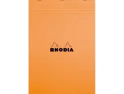 Bloc bureau rhodia a4+ papier vélin surfin couverture enduite enveloppante 210x297mm 80f détachables 80g orange