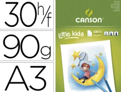 Bloc canson mes premiers dessins a3 297x420mm paquet 30f