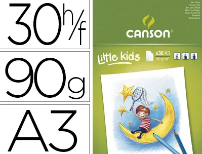 Bloc canson mes premiers dessins a3 297x420mm paquet 30f
